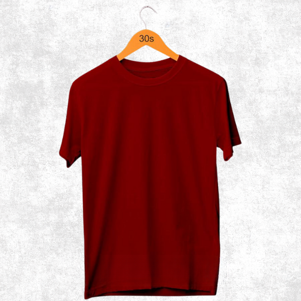 Polos Oblong Maroon Pendek Combed 30s Murah - L